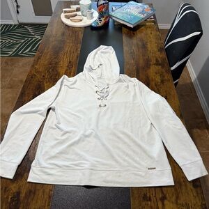 Michael Kors Off-White Sweatshirt with Gold Accent